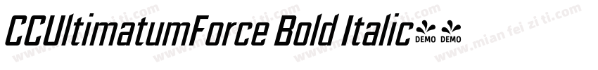 CCUltimatumForce Bold Italic字体转换